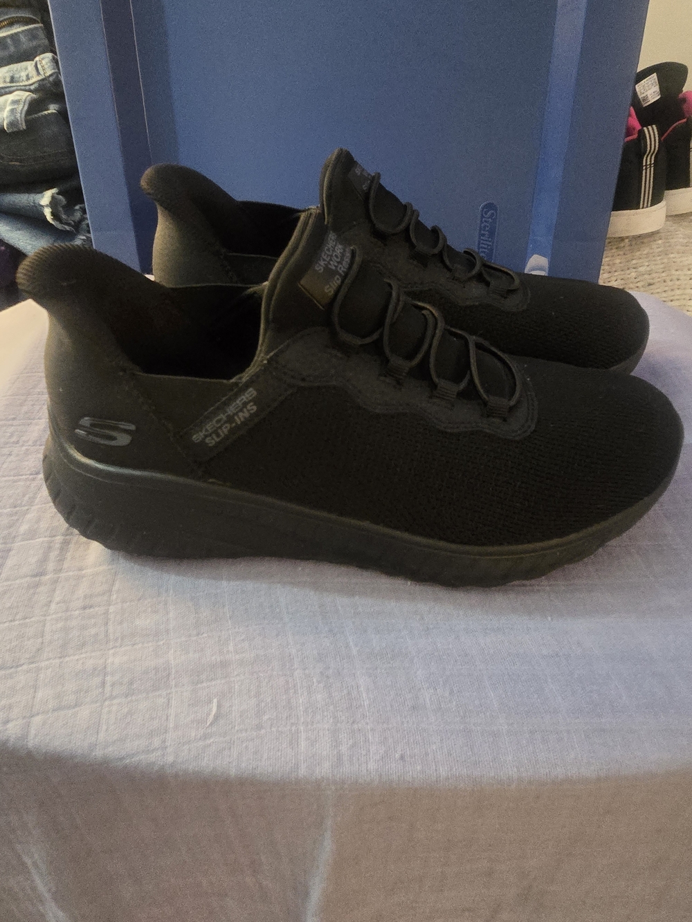 Skechers Men's Black Slip-On Athletic Sneakers